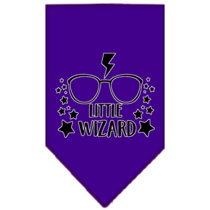 Little Wizard Screen Print Bandana Purple Large