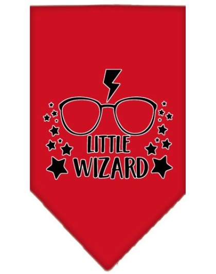 Little Wizard Screen Print Bandana Red Large