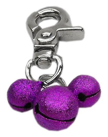 Lobster Claw Bell Charm Purple