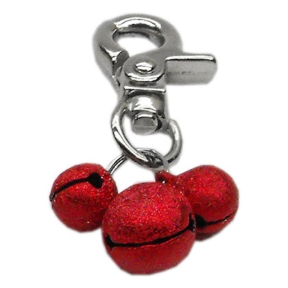 Lobster Claw Bell Charm Red