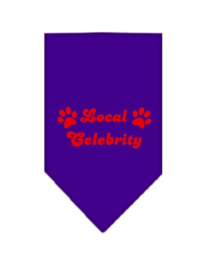 Local Celebrity Screen Print Bandana Purple Large