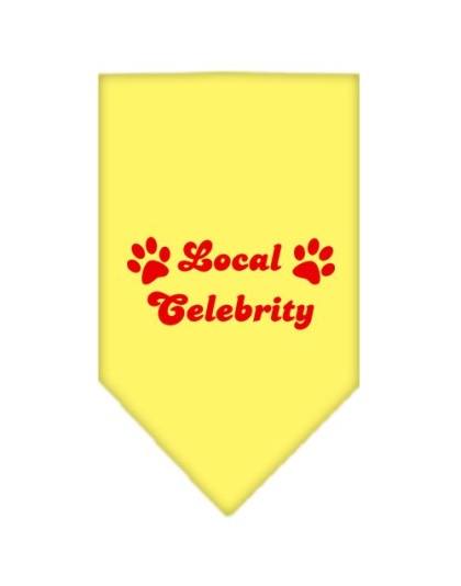 Local Celebrity Screen Print Bandana Yellow Large