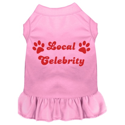 Local Celebrity Screen Print Dress Light Pink 4X (22)