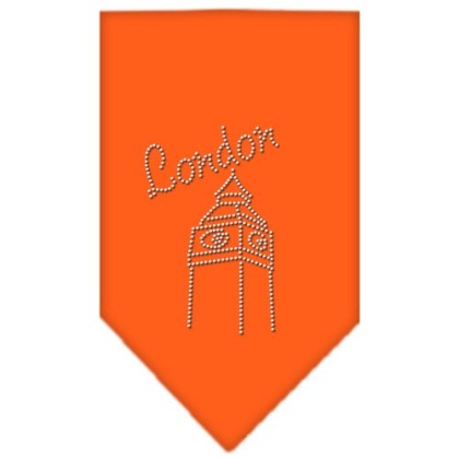 London Rhinestone Bandana Orange Large