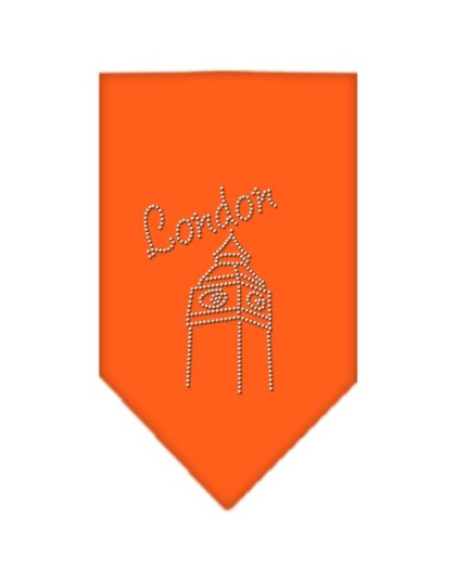 London Rhinestone Bandana Orange Large