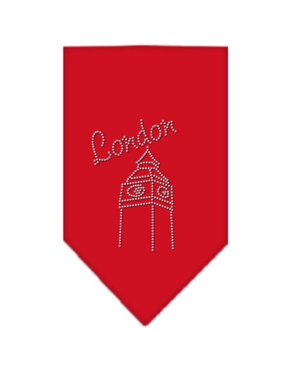 London Rhinestone Bandana Red Large