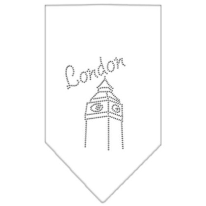 London Rhinestone Bandana White Large