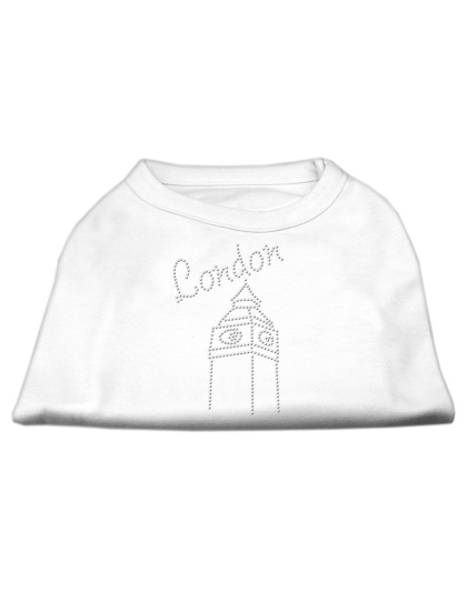 London Rhinestone Shirts White L