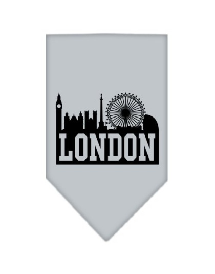 London Skyline Screen Print Bandana Grey Large