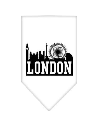 London Skyline Screen Print Bandana White Large