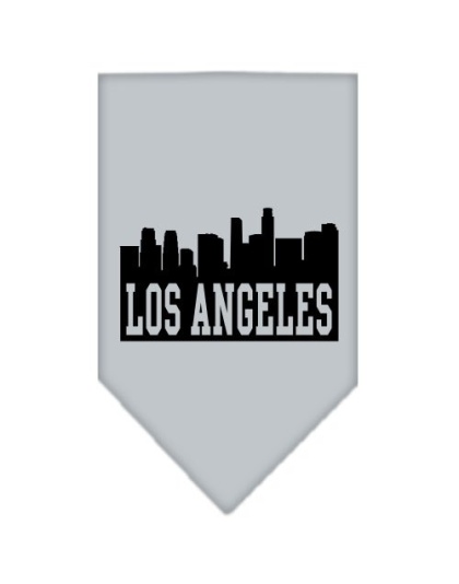 Los Angeles Skyline Screen Print Bandana Grey Large