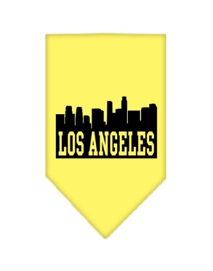 Los Angeles Skyline Screen Print Bandana Yellow Large