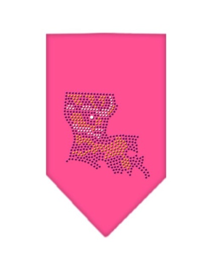 Louisiana Rhinestone Bandana Bright Pink Large