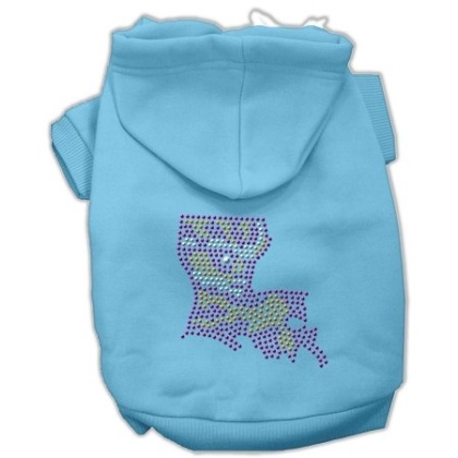 Louisiana Rhinestone Hoodie Baby Blue L