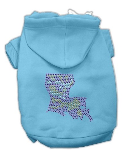 Louisiana Rhinestone Hoodie Baby Blue L