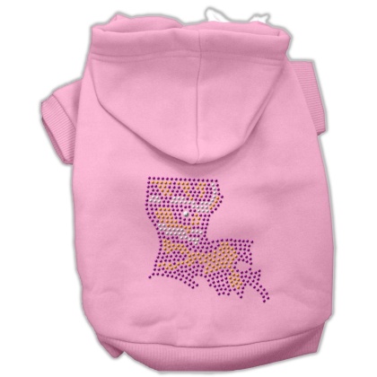 Louisiana Rhinestone Hoodie Pink L