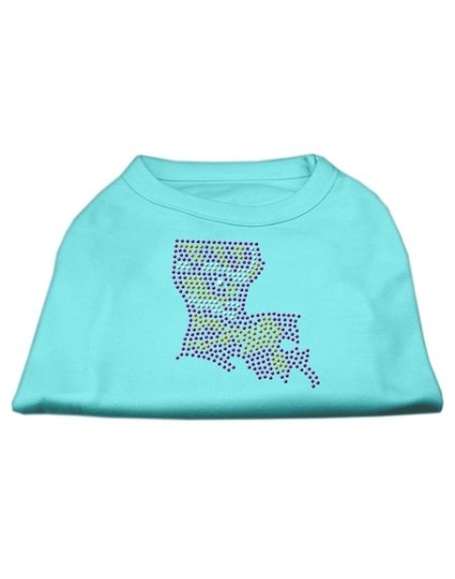 Louisiana Rhinestone Shirts Aqua L