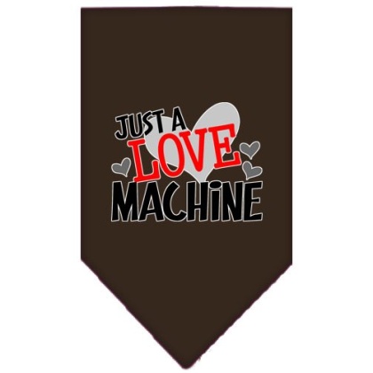 Love Machine Screen Print Bandana Cocoa Large