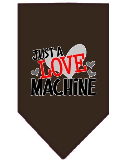 Love Machine Screen Print Bandana Cocoa Large