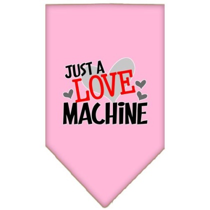 Love Machine Screen Print Bandana Light Pink Large