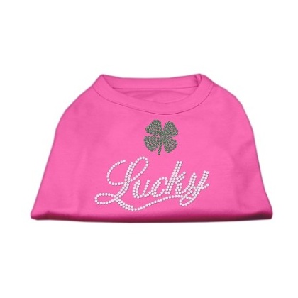 Lucky Rhinestone Shirts Bright Pink L