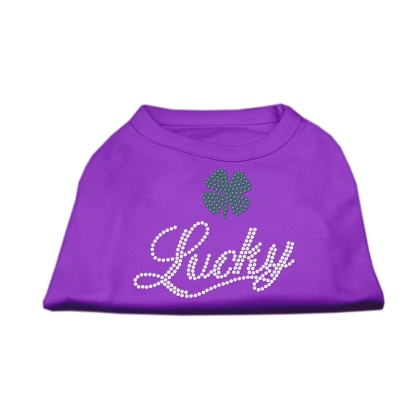 Lucky Rhinestone Shirts Purple L