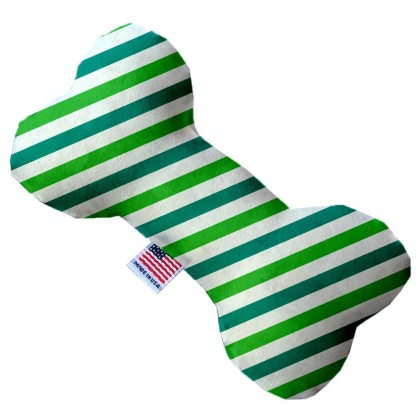 Lucky Stripes 10 inch Canvas Bone Dog Toy