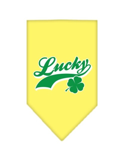 Lucky Swoosh Screen Print Bandana Yellow Large