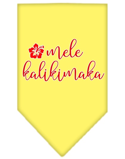 Mele Kalikimaka Screen Print Bandana Yellow Large