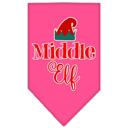 Middle Elf Screen Print Bandana Bright Pink Large