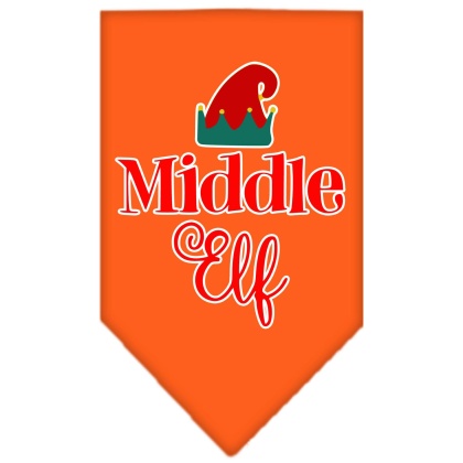 Middle Elf Screen Print Bandana Orange Large