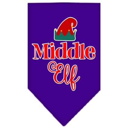 Middle Elf Screen Print Bandana Purple Large