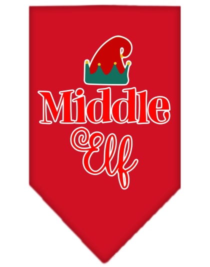 Middle Elf Screen Print Bandana Red Large