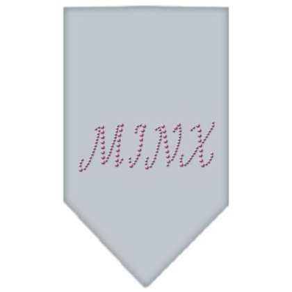 Minx Rhinestone Bandana Grey Large