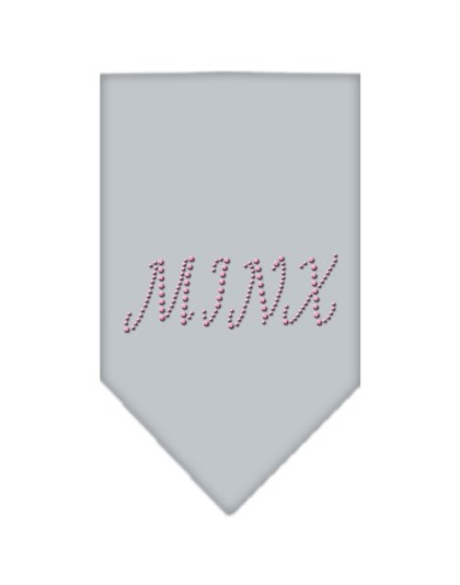 Minx Rhinestone Bandana Grey Large