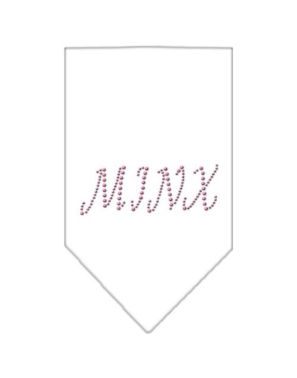 Minx Rhinestone Bandana White Large