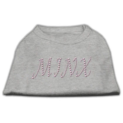 Minx Rhinestone Shirts Grey L