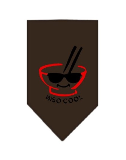 Miso Cool Screen Print Bandana Cocoa Large