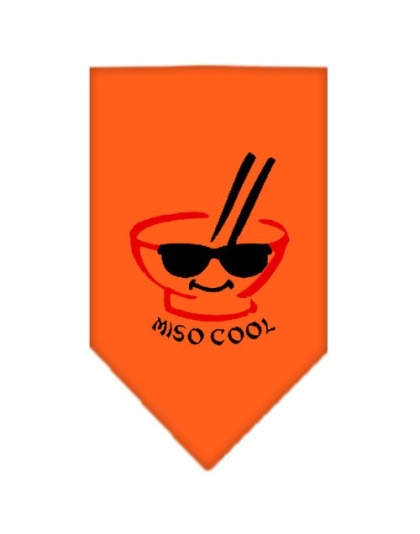 Miso Cool Screen Print Bandana Orange Large