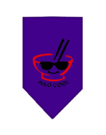 Miso Cool Screen Print Bandana Purple Large