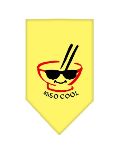 Miso Cool Screen Print Bandana Yellow Large