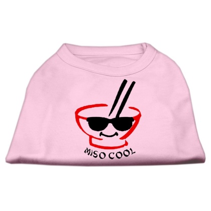 Miso Cool Screen Print Shirts Pink Lg