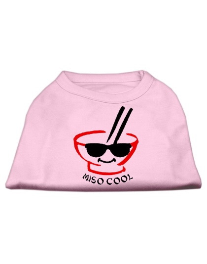 Miso Cool Screen Print Shirts Pink Lg