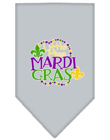 Miss Mardi Gras Screen Print Mardi Gras Bandana Grey Large