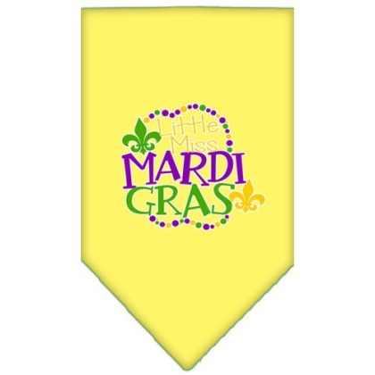 Miss Mardi Gras Screen Print Mardi Gras Bandana Yellow Large