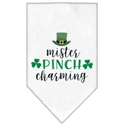 Mister Pinch Charming Screen Print Bandana White Large