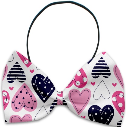 Mixed Hearts Pet Bow Tie