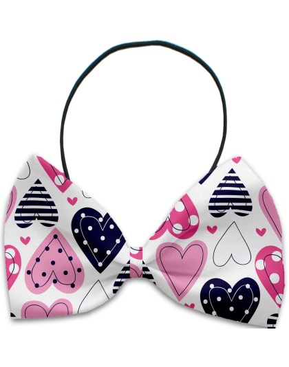 Mixed Hearts Pet Bow Tie