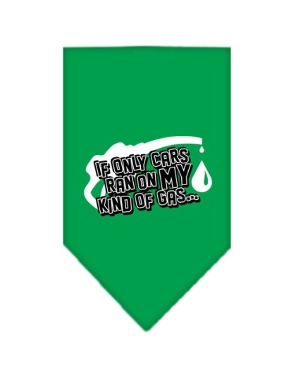 My Kind Of Gas Screen Print Bandana Emerald Green Large