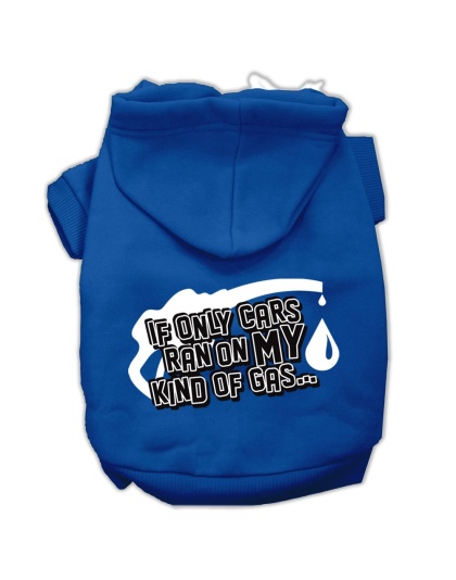 My Kind of Gas Screen Print Pet Hoodies Blue L